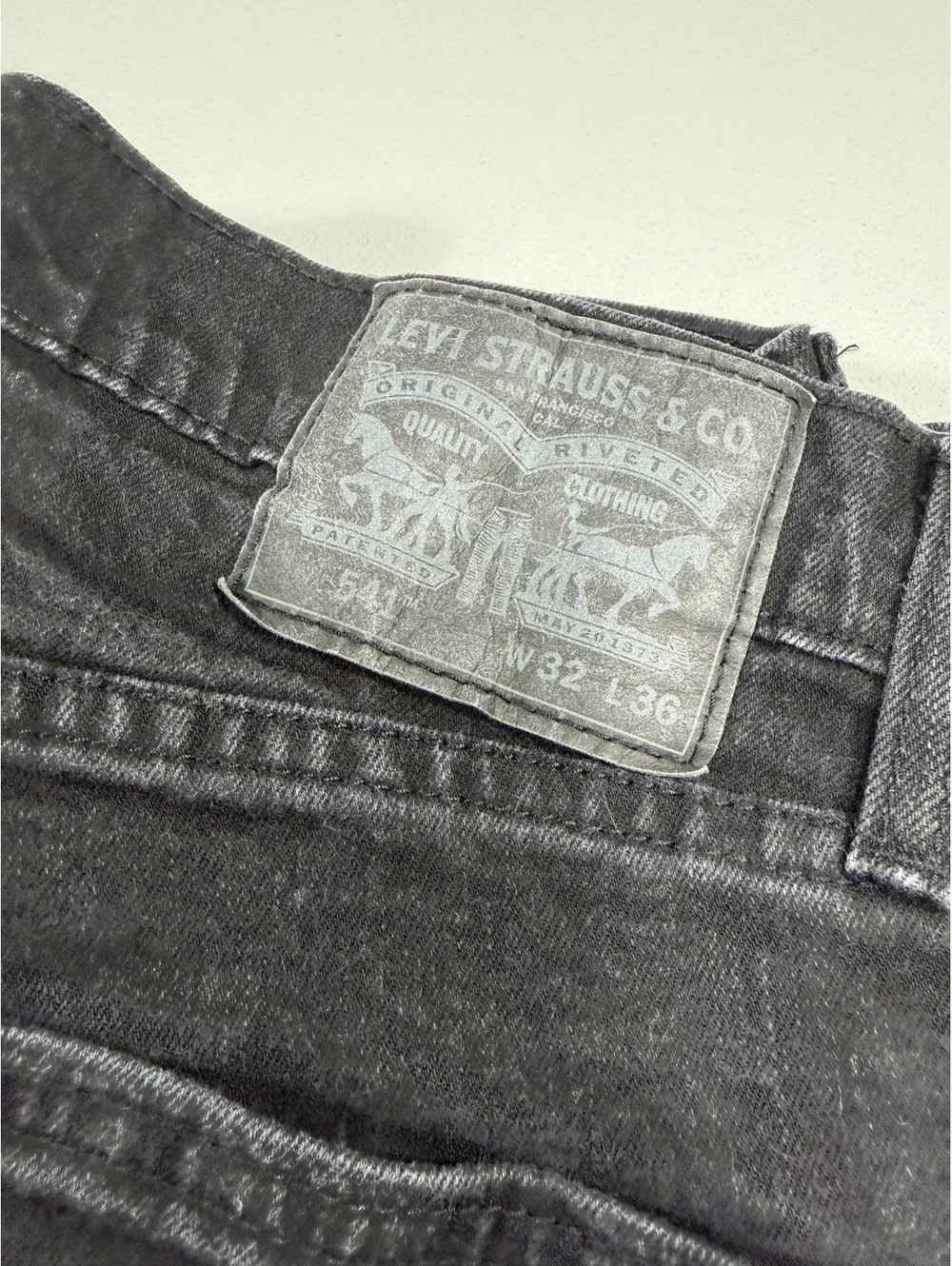 Levi’s 514 Straight Fit Jeans Mens 32x36 Black Wash Denim Pants